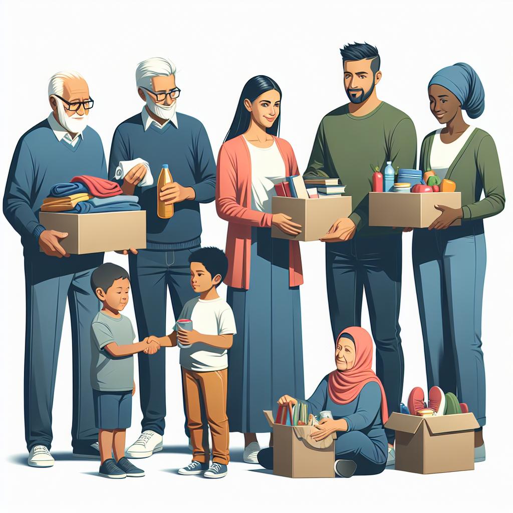 Community donation day illustration