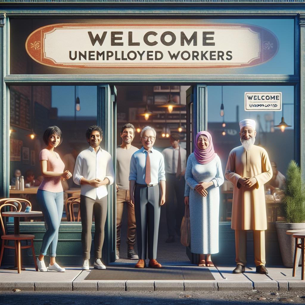 Restaurant welcoming unemployed workers