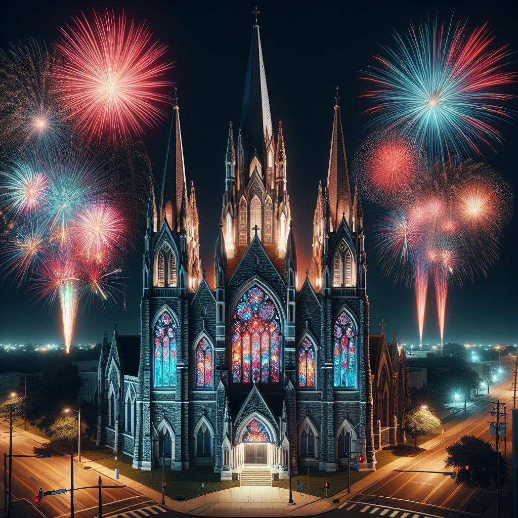 "Fireworks over Shreveport church"