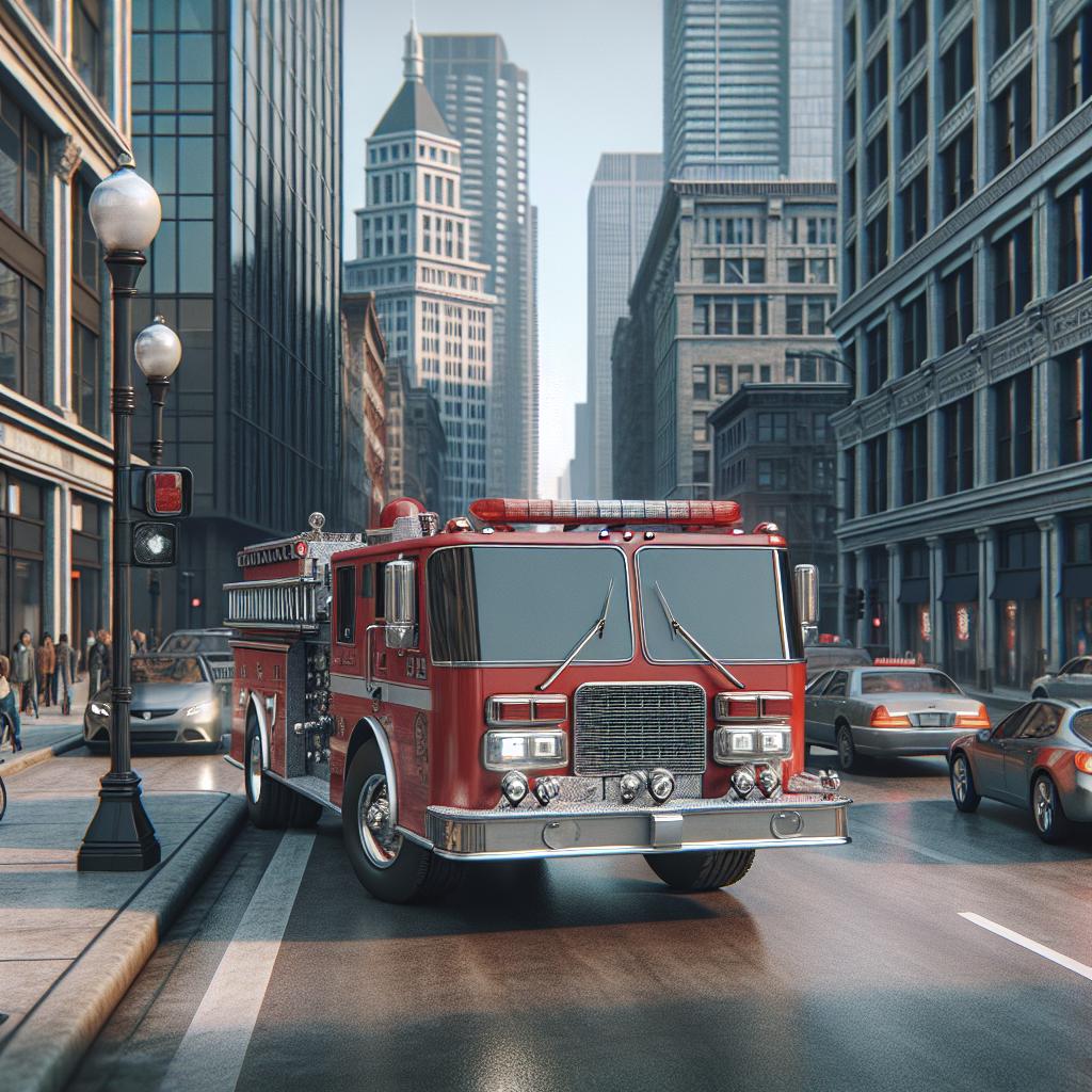 Emergency vehicle on street