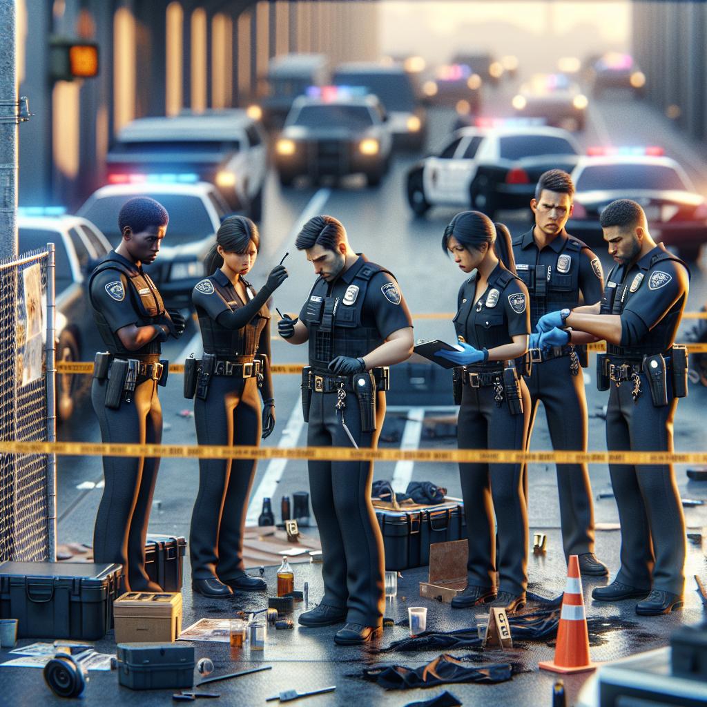 Police investigating shooting scene