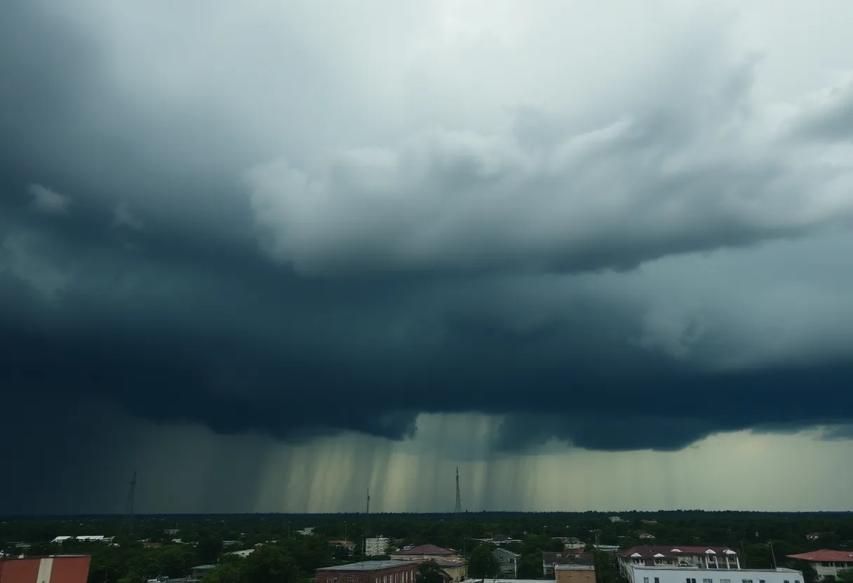 Thunderstorm over Shreveport, Louisiana