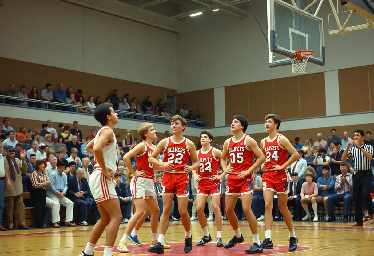 Celebration of the North Caddo Rebels after winning the 1966 state championship.
