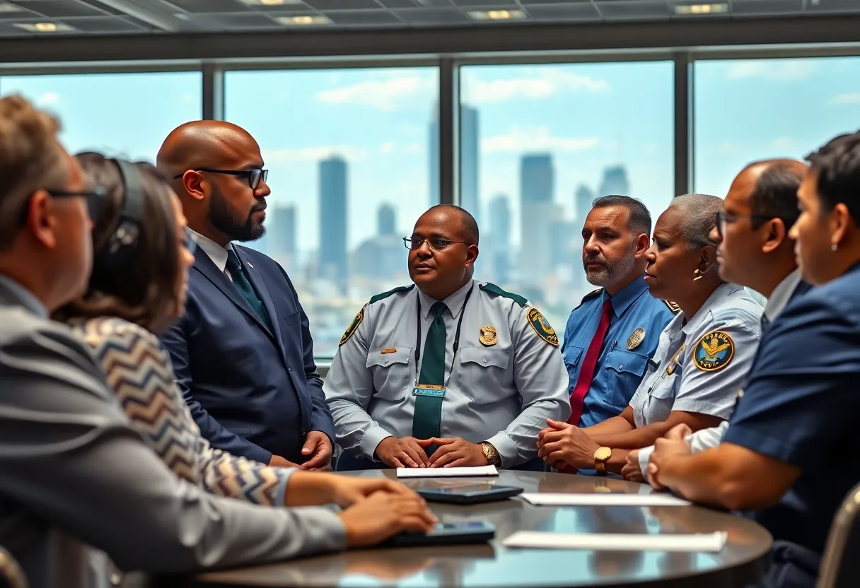 Community leaders discussing crime reduction initiatives in Shreveport.