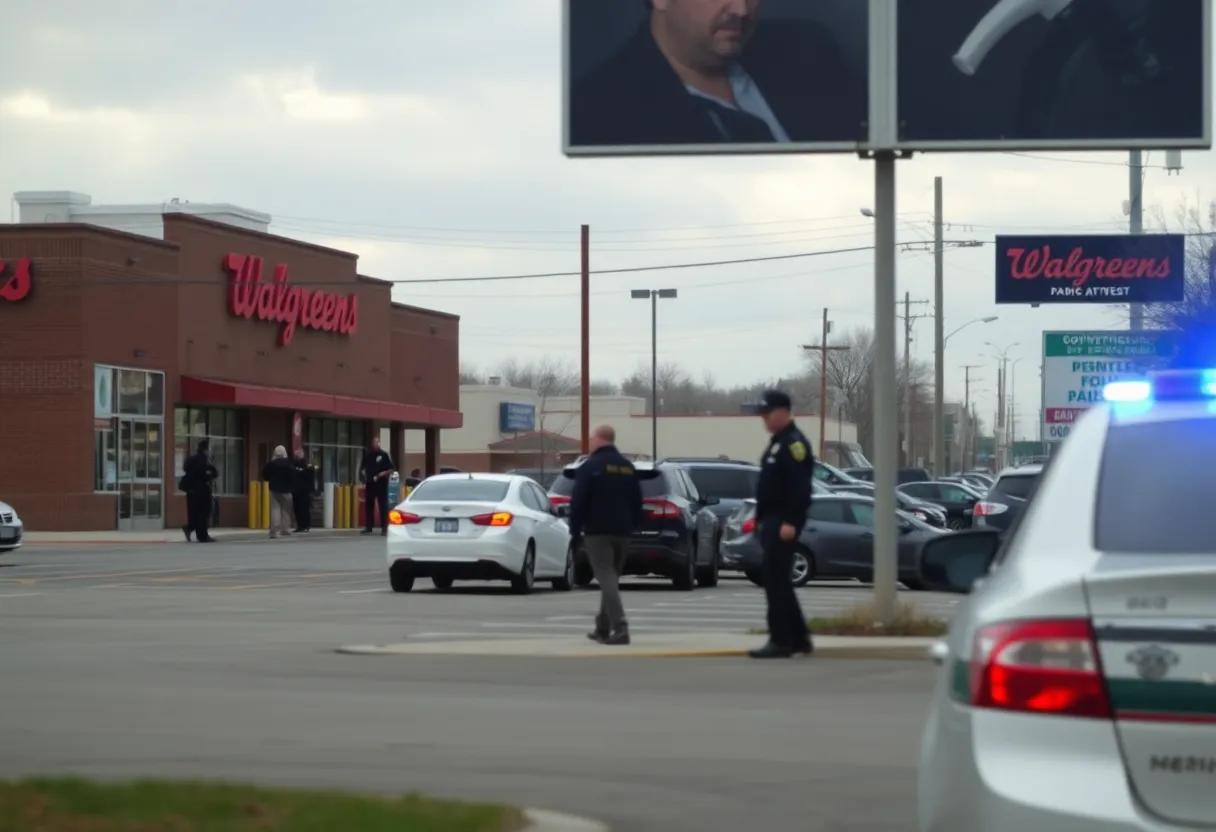 Scene of the homicide in Shreveport with police activity