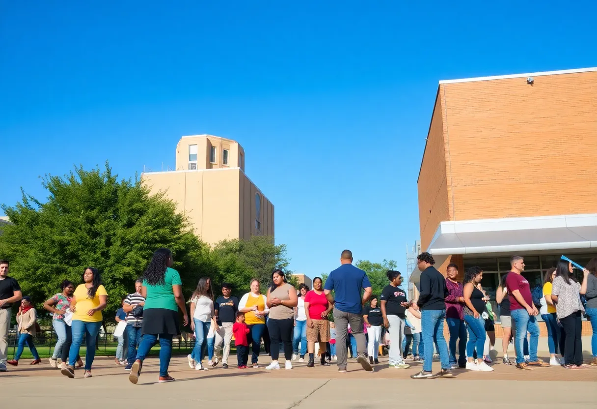 Community members of Shreveport enjoying a safe outdoor space.