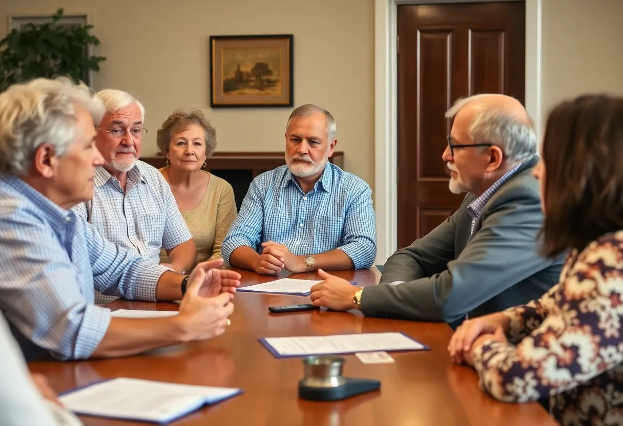 Residents discussing scam warnings in Shreveport