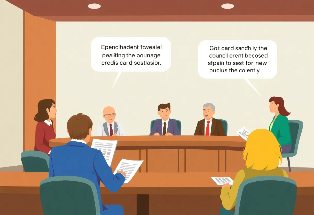 City council meeting discussing credit card payment fees in Bossier City