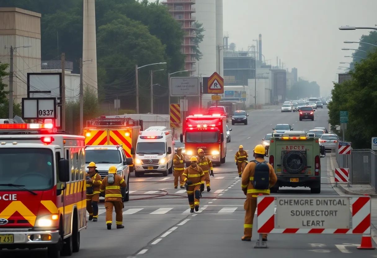 Firefighters responding to an anhydrous ammonia leak in Shreveport