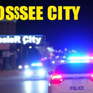 Police car lights in Bossier City representing law enforcement activity