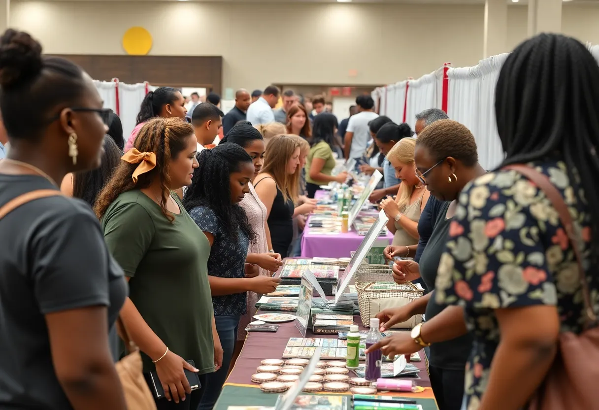 Local entrepreneurs displaying their products at a Bossier City small business fair