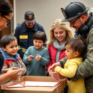 Community volunteers engaging in service activities