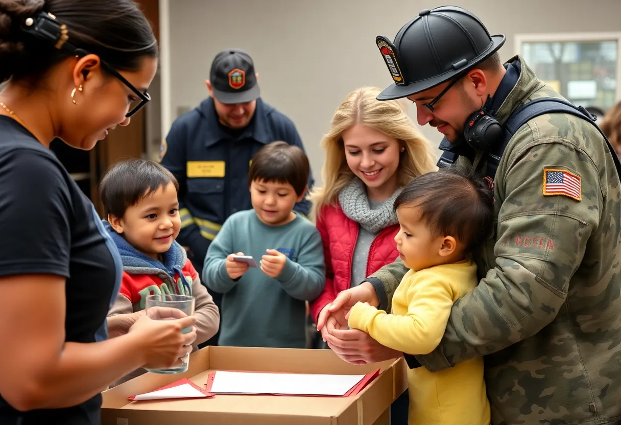 Community volunteers engaging in service activities