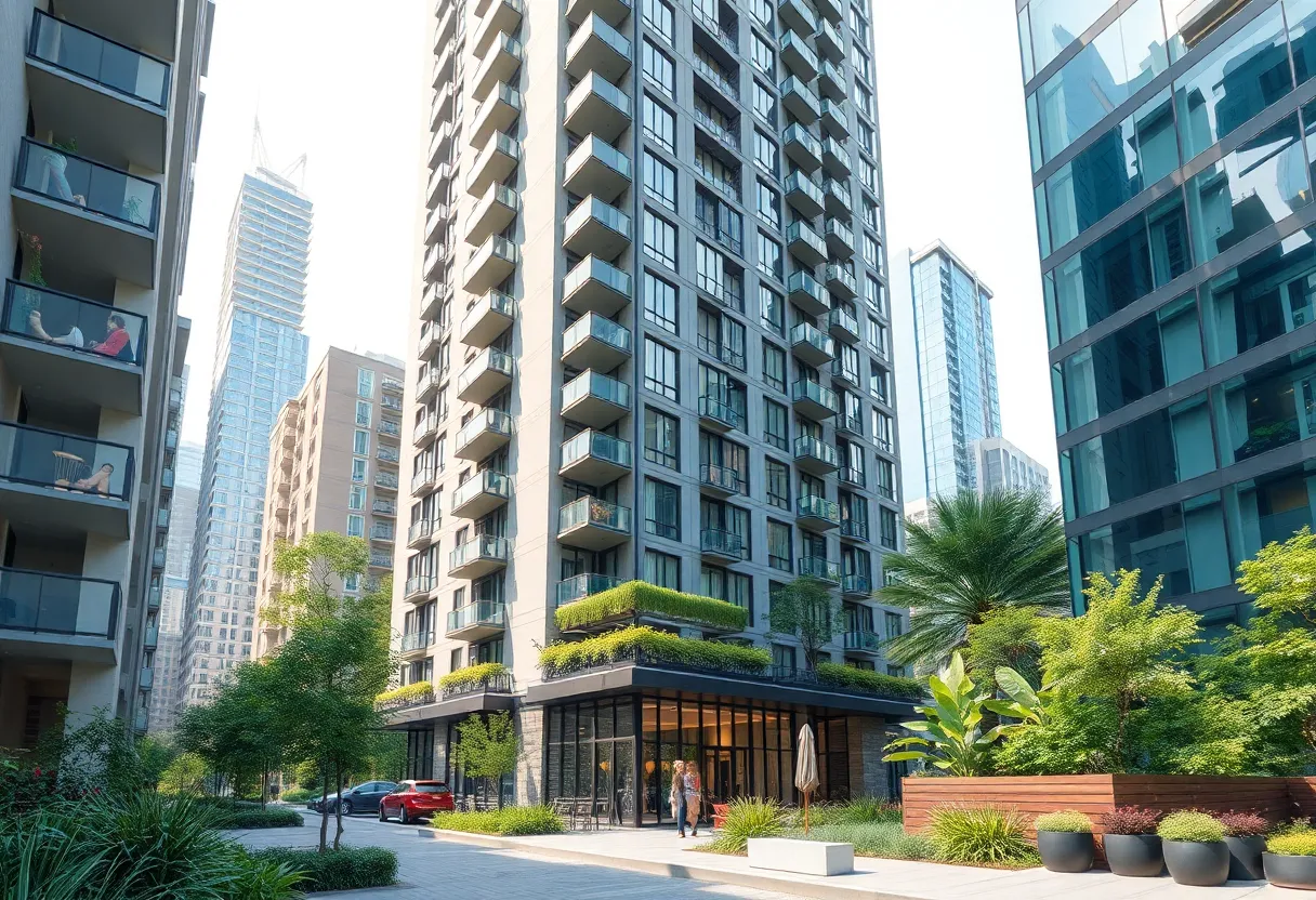 Exterior view of Fairmont Tower, a renovated high-rise in Shreveport.