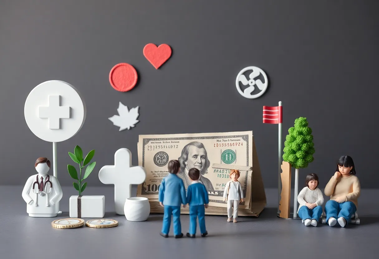 Visual representation of Medicaid cuts and tax reforms impacting families