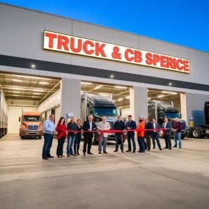 Ribbon-cutting ceremony at the Inland Truck Parts and Service facility in Shreveport