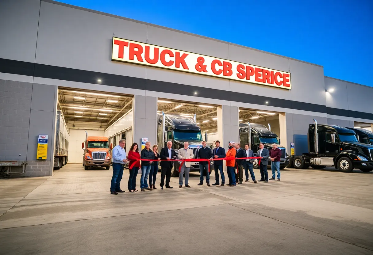 Ribbon-cutting ceremony at the Inland Truck Parts and Service facility in Shreveport