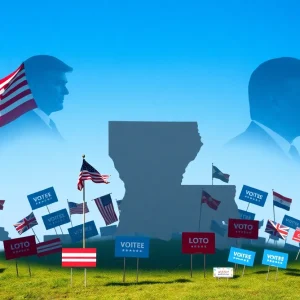 Symbolic representation of Louisiana politics with election elements