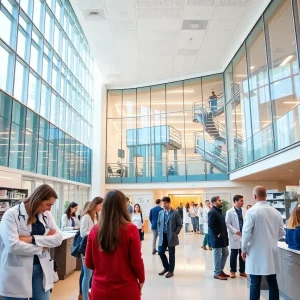 Students engaging in medical research at LSU Health Shreveport