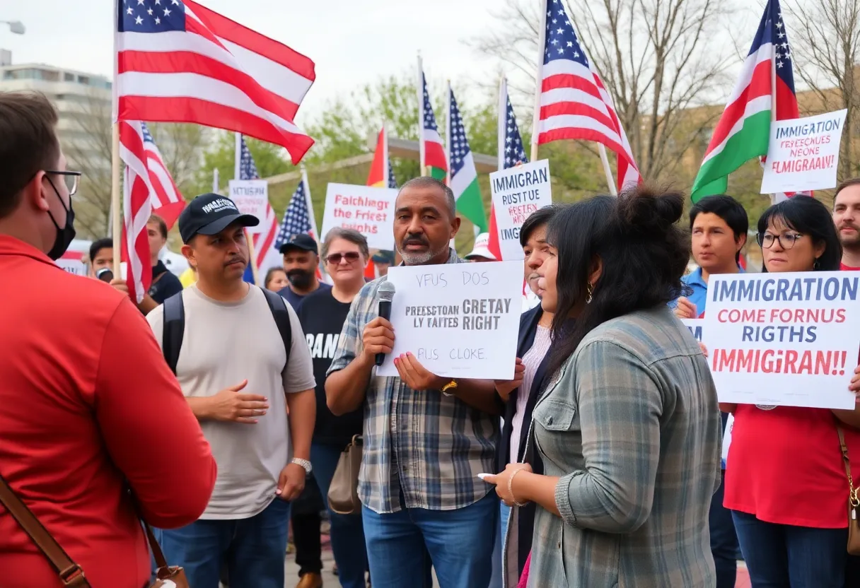 Community members gathered in Nashville expressing concern over immigration sweep.
