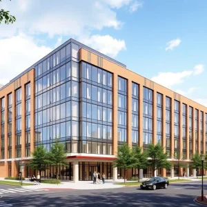 Architectural rendering of the Northwest Louisiana State Office Building