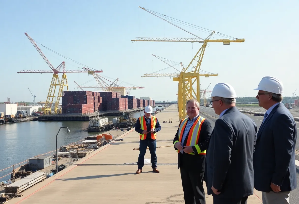 Industrial port in Shreveport-Bossier with activity and discussions on energy projects
