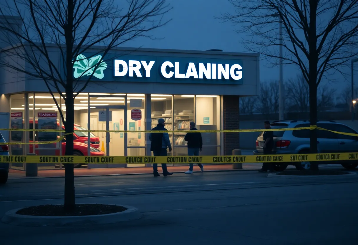 Image of a Shreveport dry cleaning service involved in the infant discovery case.
