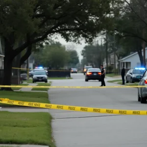 Police on the scene of a tragic incident in a Shreveport neighborhood.