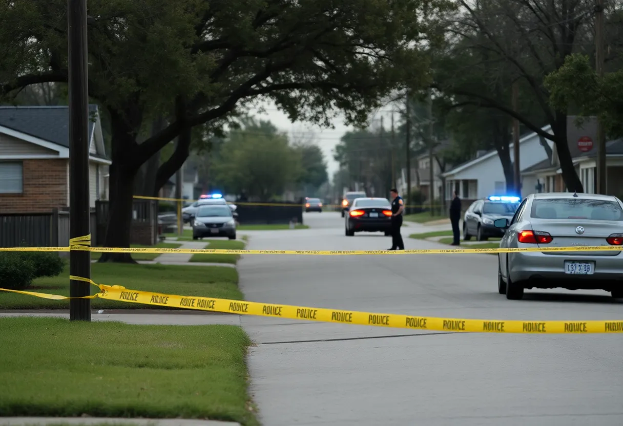 Police on the scene of a tragic incident in a Shreveport neighborhood.