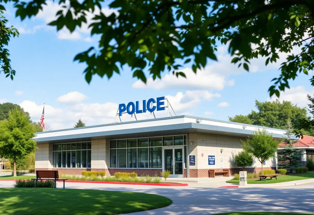 Temporary police substation at King's Temple United Pentecostal Church in Shreveport