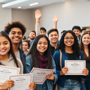 Students at the Shreveport Youth Leadership recognition ceremony
