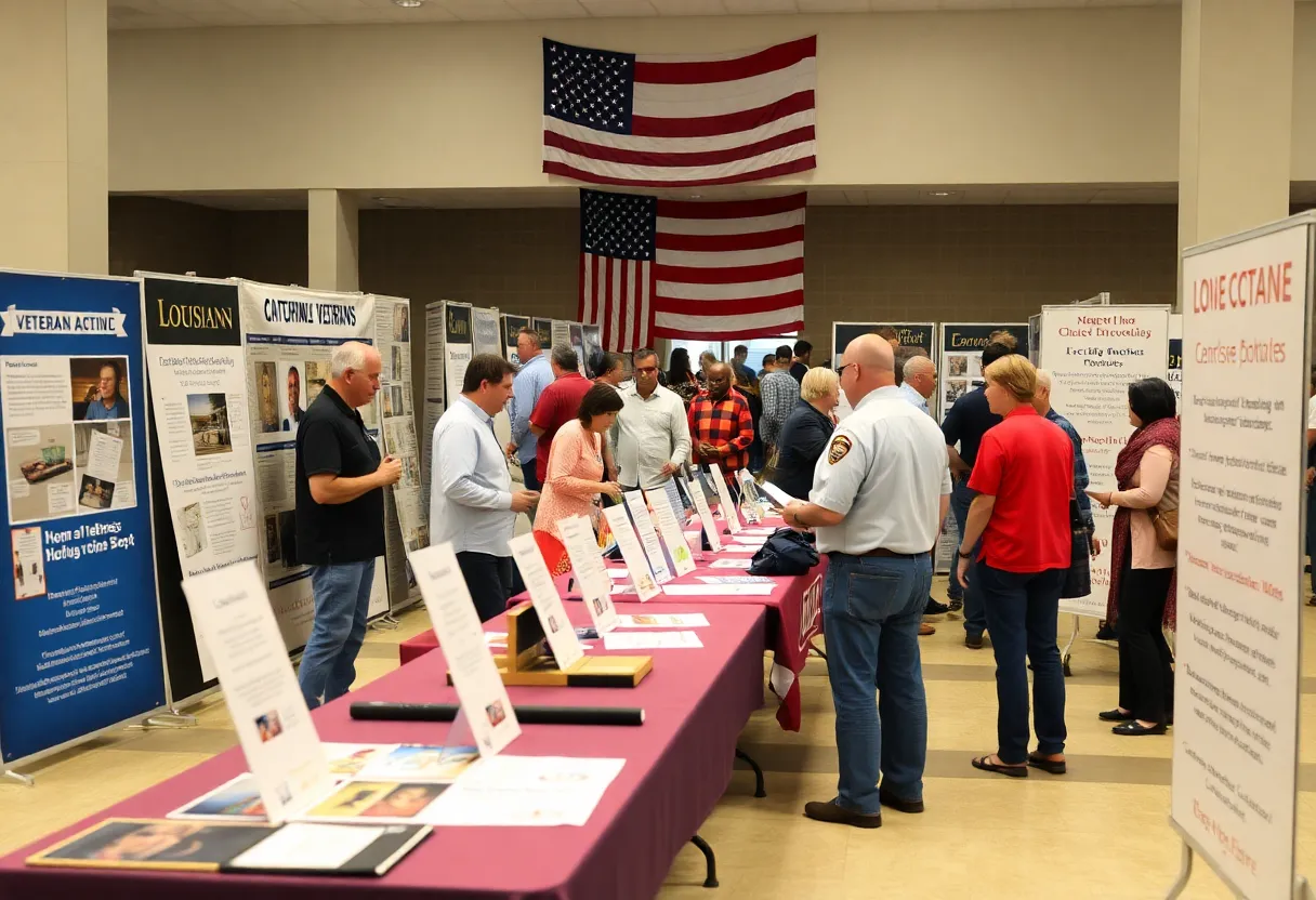 A gathering of veterans at a support event in Louisiana.