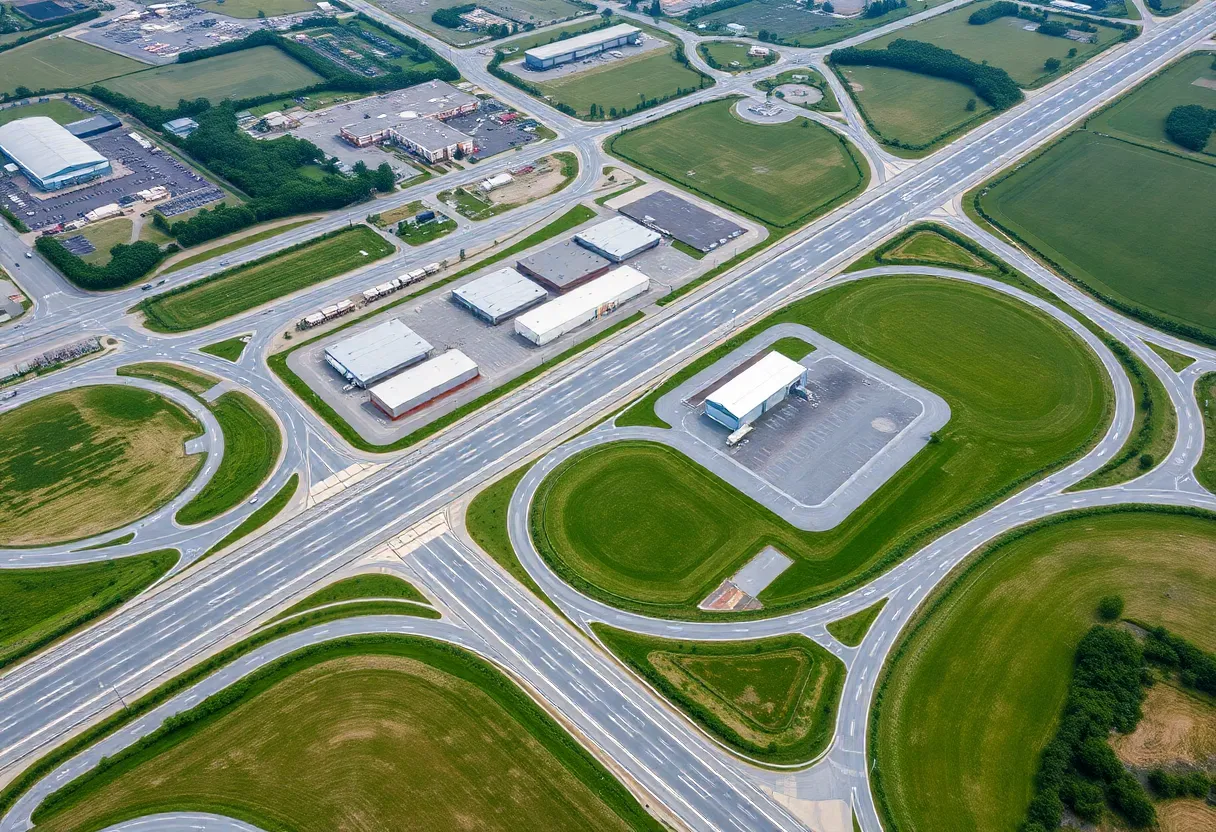 Aerial view of Ward II Industrial Park in Vivian, Louisiana