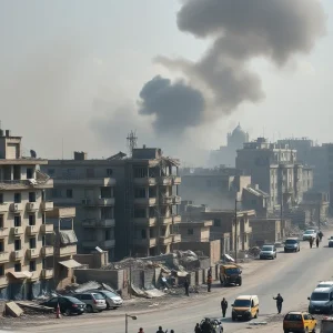 Destruction from military airstrikes in Iran