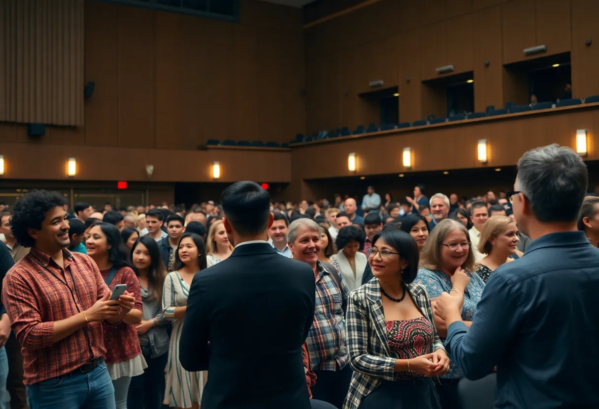 Crowd at Bernie Sanders event in Shreveport