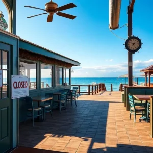 Closed Joe's Crab Shack restaurant at Louisiana Boardwalk