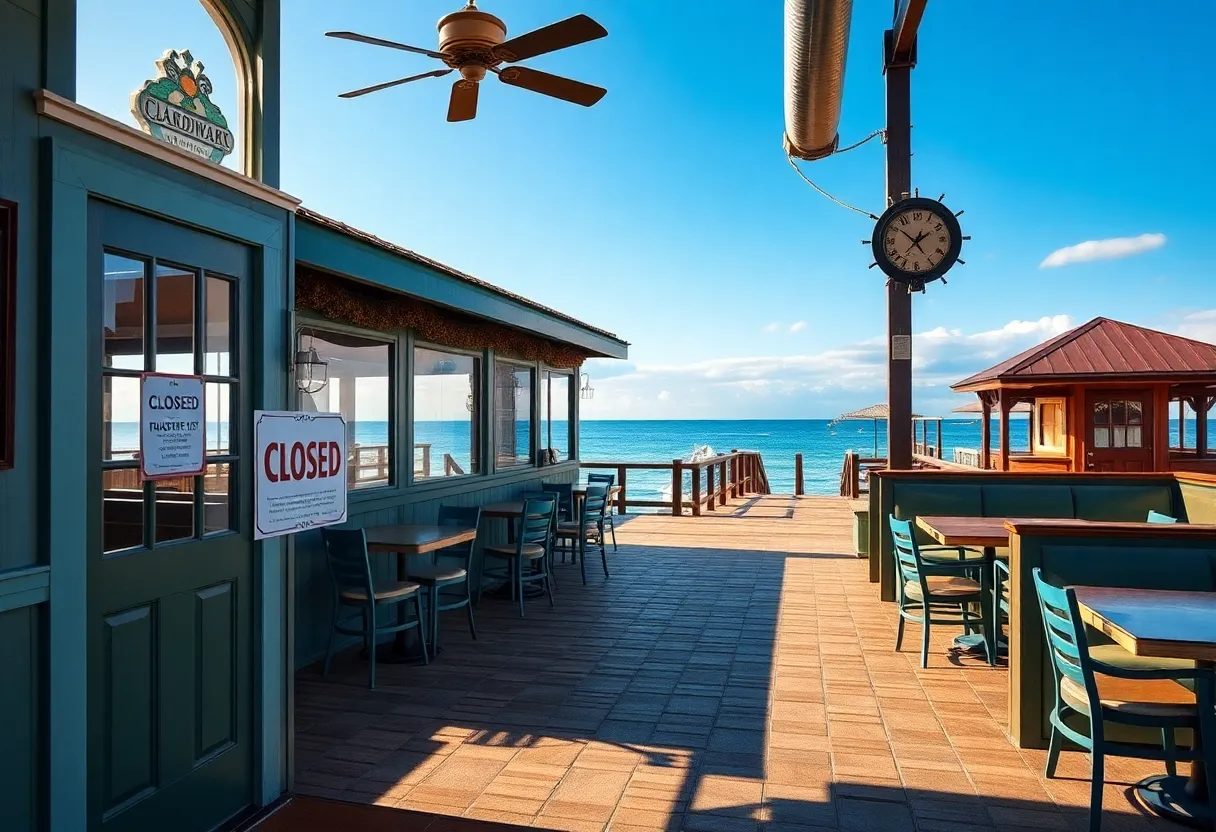 Closed Joe's Crab Shack restaurant at Louisiana Boardwalk