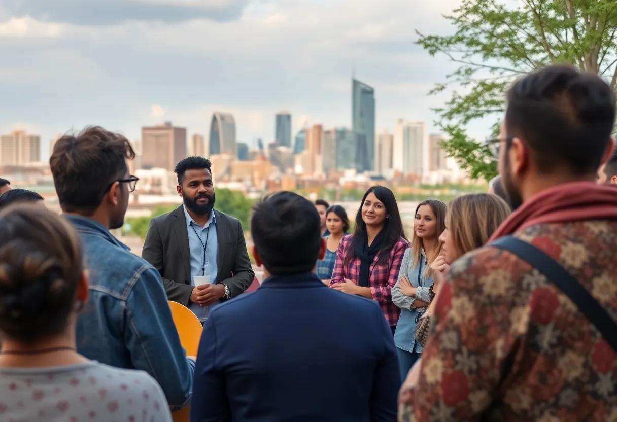 Community members at a town hall meeting in downtown Shreveport