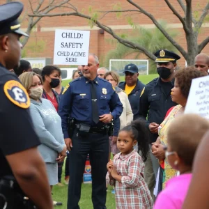 Community members gather with police in Shreveport to discuss child safety