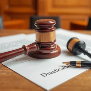 Courtroom setting representing a defamation lawsuit