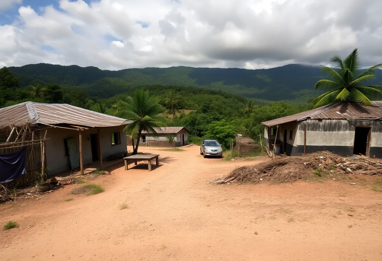 A Haitian landscape showcasing beauty and signs of instability.