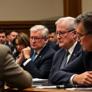 House Republicans and Democratic Governors during a hearing over immigration policies
