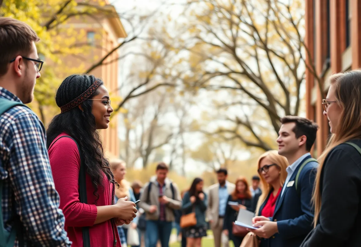 A scene capturing the energy of LSU's campus community during a leadership transition.