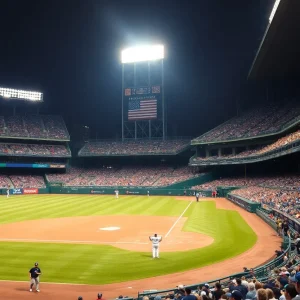 LSU Tigers fans celebrating after a thrilling baseball game