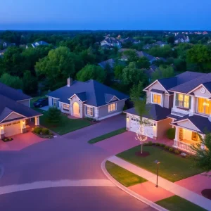 Elegant suburban homes reflecting the wealth of Shreveport's millionaire homeowners.