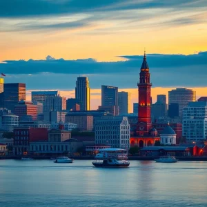 Skyline view of New Orleans highlighting economic growth