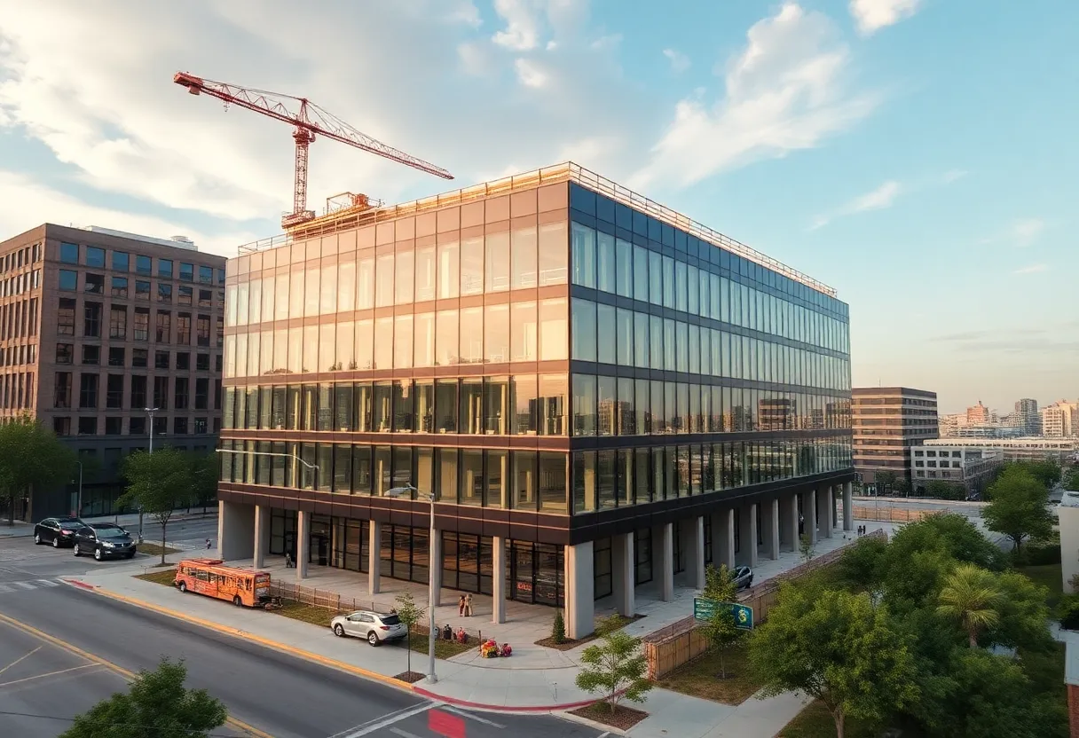 Construction site of the Northwest Louisiana State Office Building in Shreveport