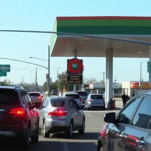 Traffic congestion at East Flournoy Lucas Road and Ellerbe Road with a proposed oil change facility