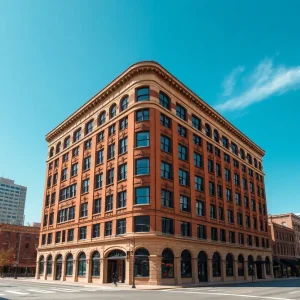 Historic 17-story building at 525 Milam Street, Shreveport