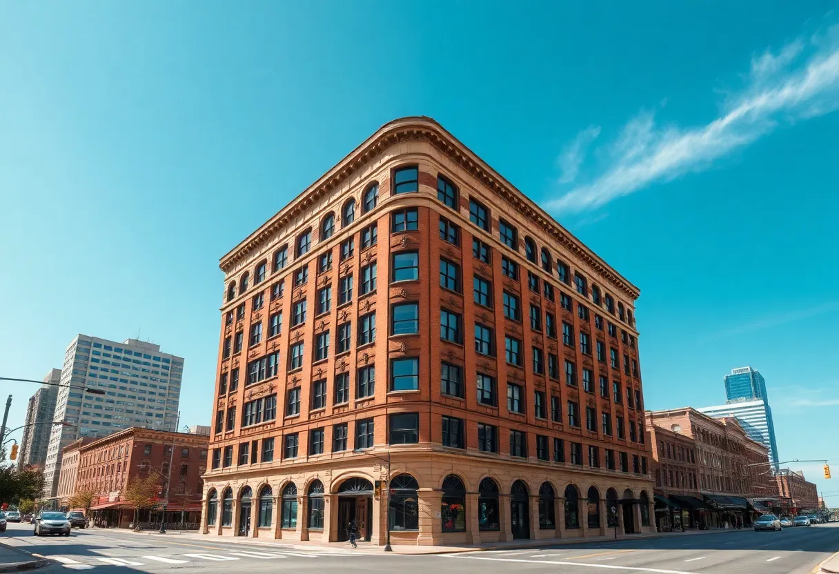Historic 17-story building at 525 Milam Street, Shreveport